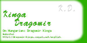 kinga dragomir business card